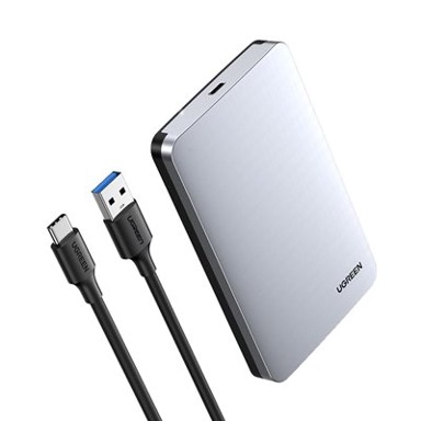 UGREEN Eksterno kućište, srebrno, 2.5" SATA SSD/HDD, USB-C 3.1